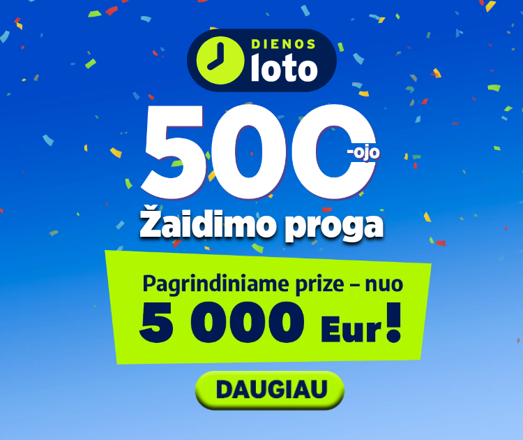 500 Dienos loto tiražas